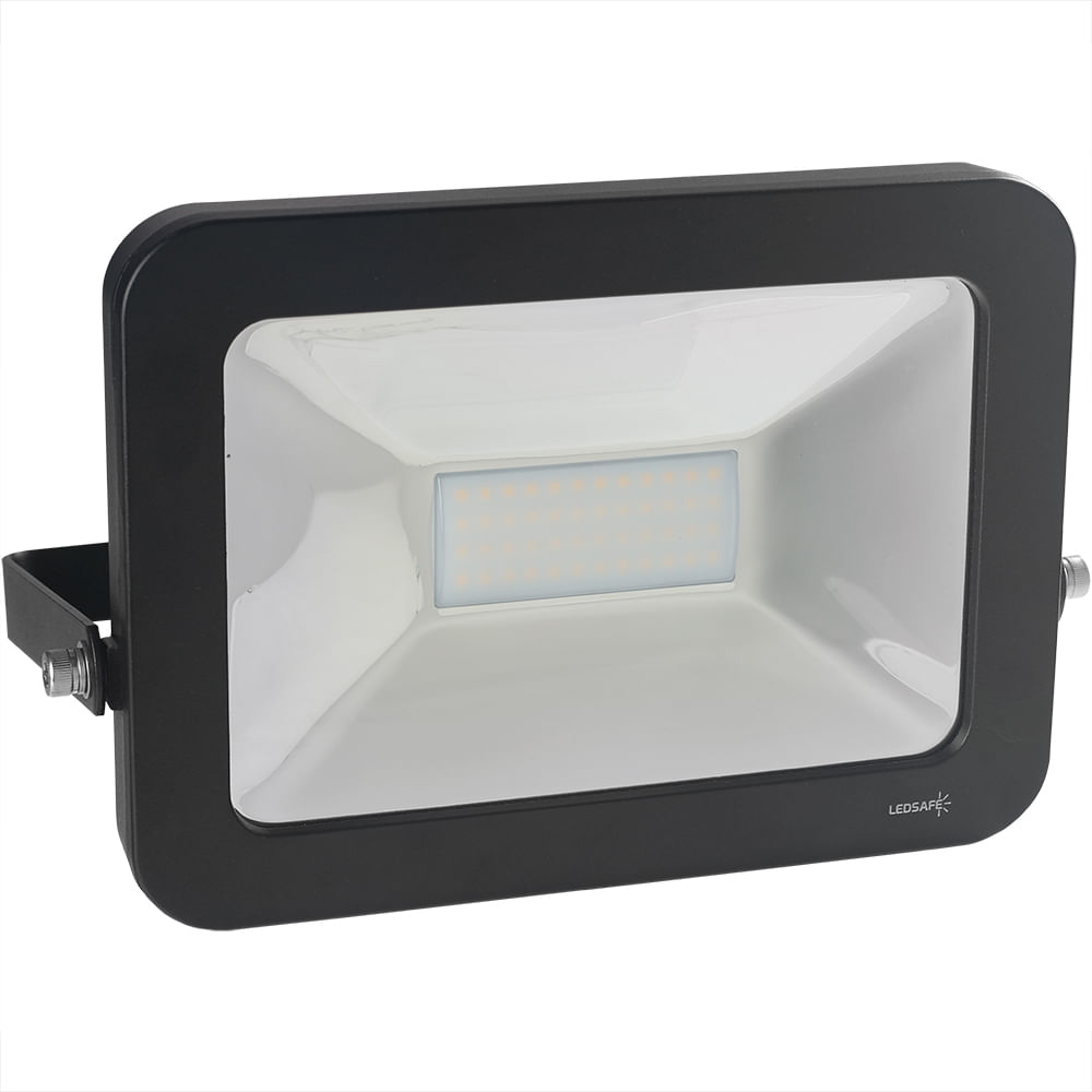Ledsafe®---Refletor-LED-50W-Design-Preto-|-Branco-Quente--3000K--1